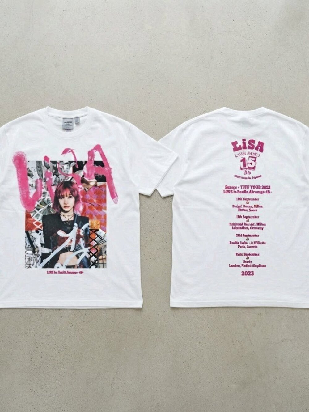 LiSA LiVE is Smile Always～15～ Europe & UK Tour 2026 White T-Shirt S-4XL